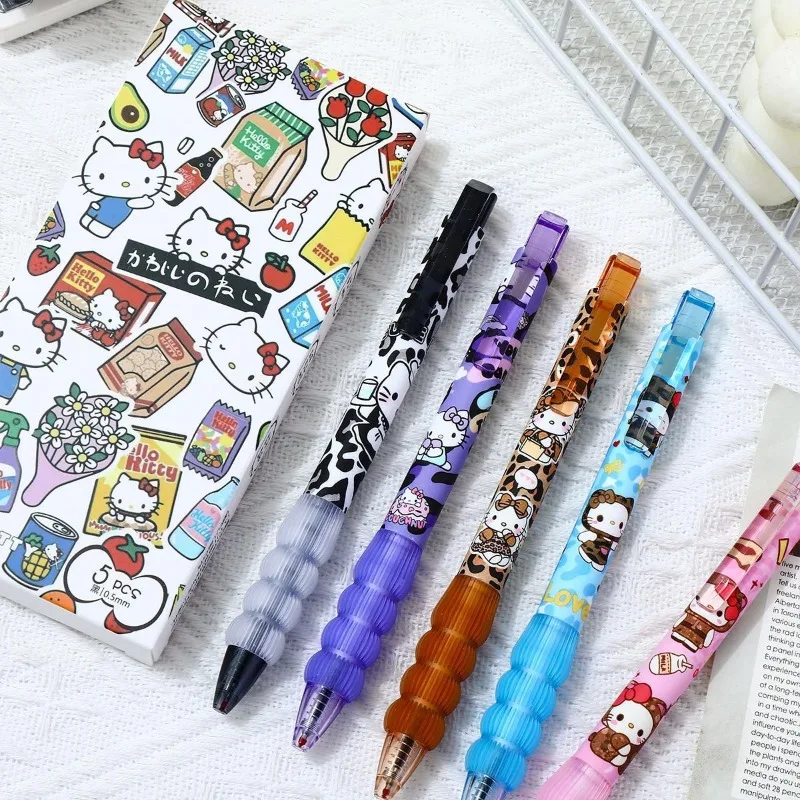 

Sanrio Hello Kitty Melody Kuromi Anime Cartoon Action Figures Neutral Pen Black Pen Cute Student Learning Supplies Children Gift