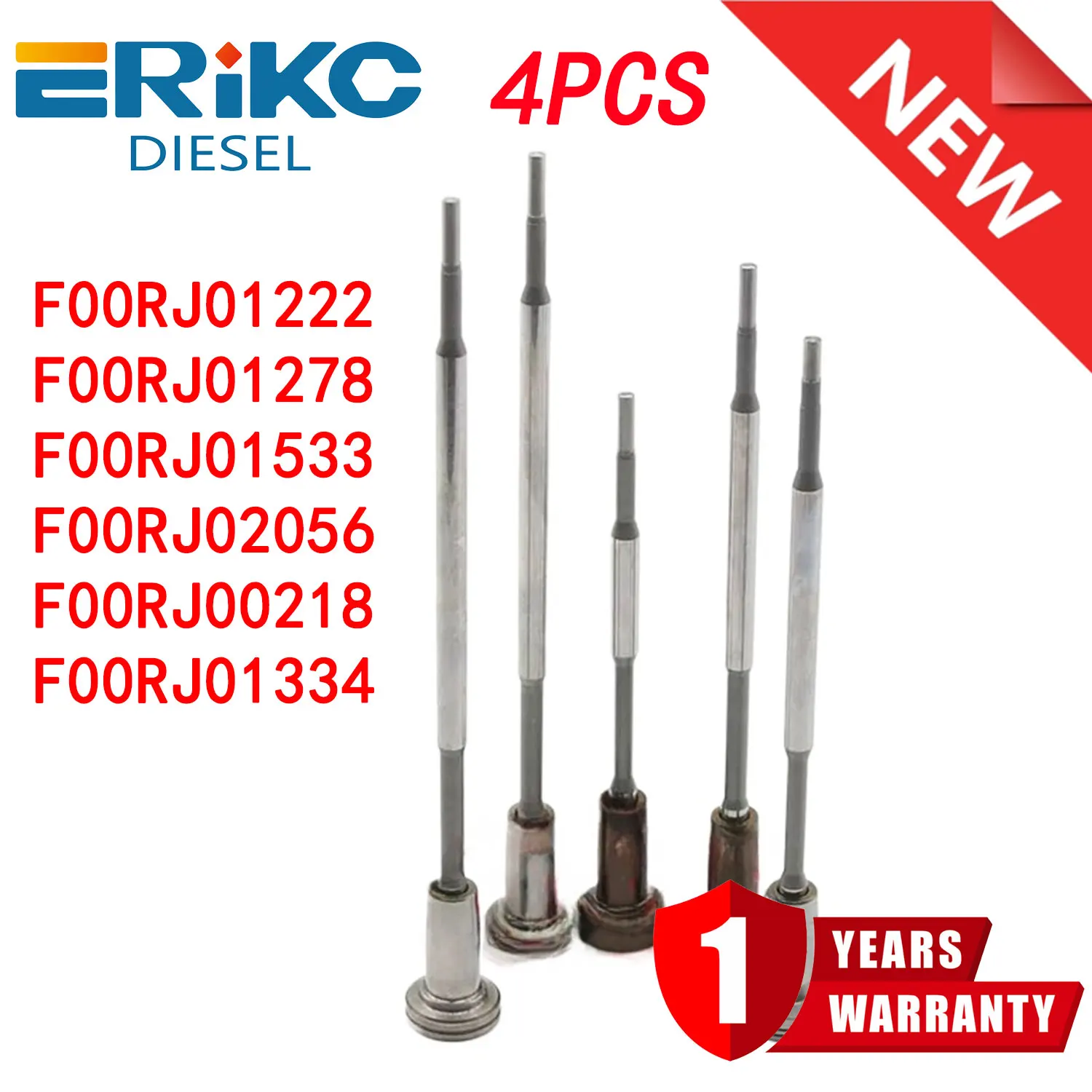 4PC F00RJ01222 F00RJ01278 F00RJ01533 New Diesel Common Rail Injector Control Valve F00RJ02056 F00RJ00218 F00RJ01334 for Bosch