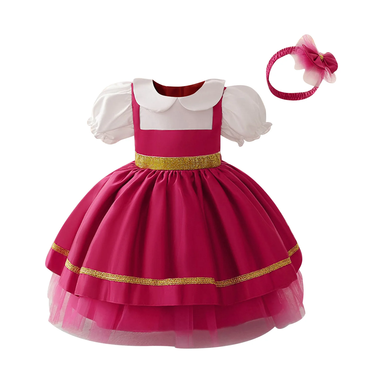 Robe de princesse à manches bouffantes pour bébés filles, tutu à volants, boule en maille, quelle que soit la robe pour mariage, demoiselle d'honneur, première communion, fête d'anniversaire