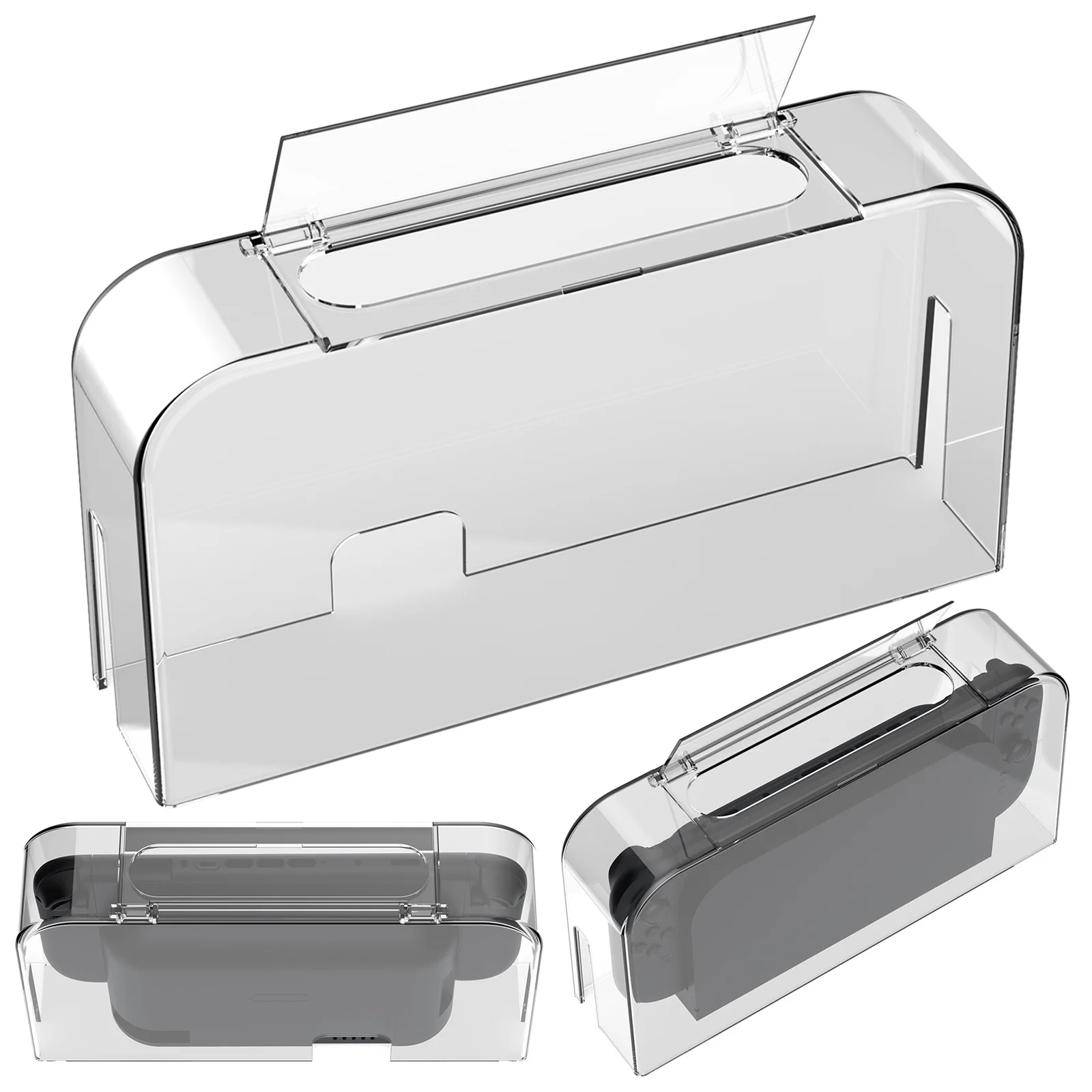 

For NS2 Clear Display Box Waterproof Game Console Dock Protective Case Splashproof Console Hard Covers for Home Gaming Room