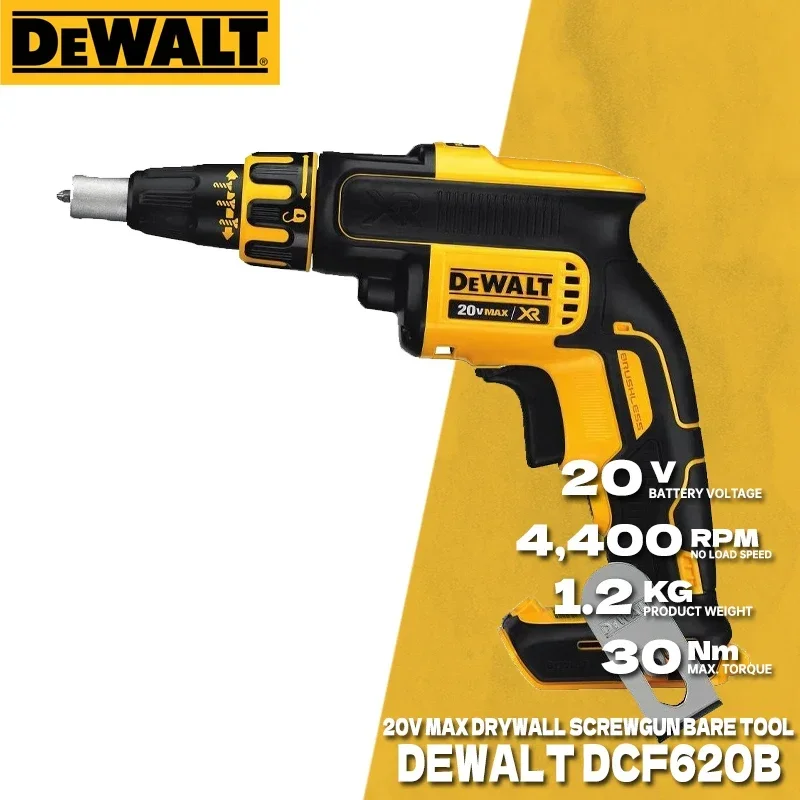 DEWALT 20V Drywall Screw Gun Handheld Automatic Feeding Nailing Machine Brushless 360 Degree Rotation Nail Gun DCF620 DCF6202