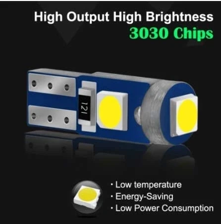 10pcs T5 Led 전구 W3W W1.2W 12V Led Canbus 자동차 인테리어 조명 대시 보드 온난화 표시기 웨지 자동 악기 램프 썸네일 3