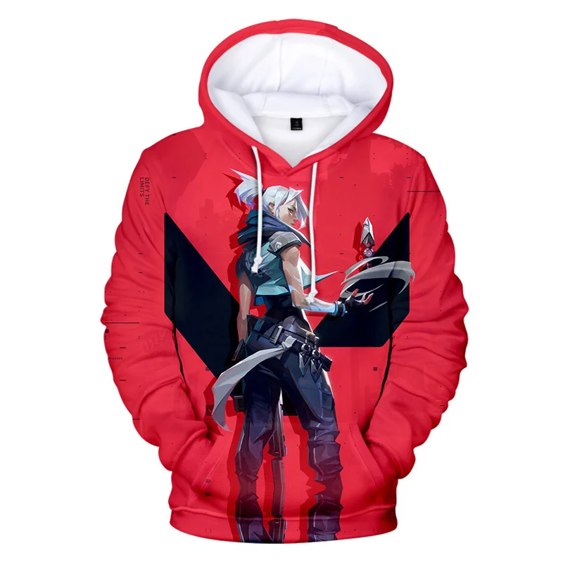 Pop 3d Valorant Bedrukte Hoodies Voor Mannen Mode Schietspel Grafische Hoodie Kinderen Streetwear Capuchon Sweatshirts Vrouwen Pullovers