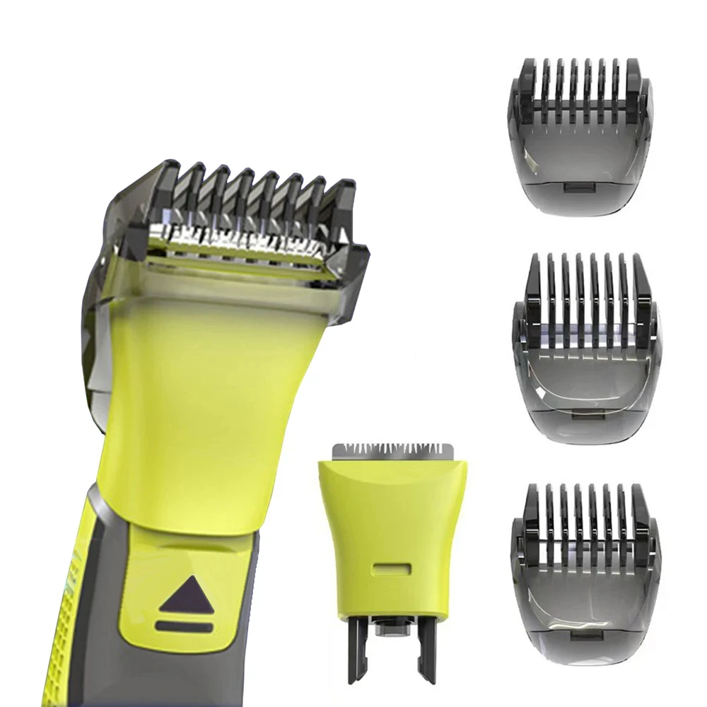 مجموعة 4 في 1، زخرفة وشكل شعر الوجه، رأس بديل و3 أمشاط، متوافقة مع شفرات واحدة QP2510/QP2520/QP2620/QP2630/QP6