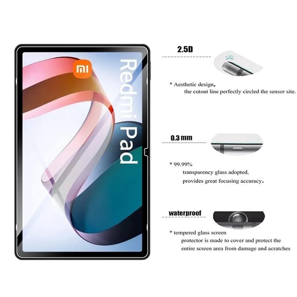 Dla Xiaomi Redmi Pad 10.61 "szkło hartowane 9H przeciwwybuchowe Film Protector dla Redmi Pad 2022 nowy Tablet 10.61 cala