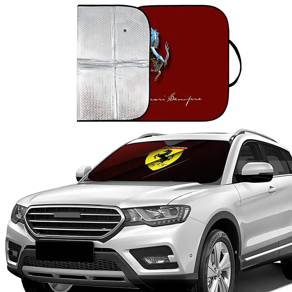 Cool-F-fErrariS Fashion Stylish And Trendy Windshield Sunshade, Car Windshield Cover, Car Sunshade Curtain, Car Sun Protection view 2