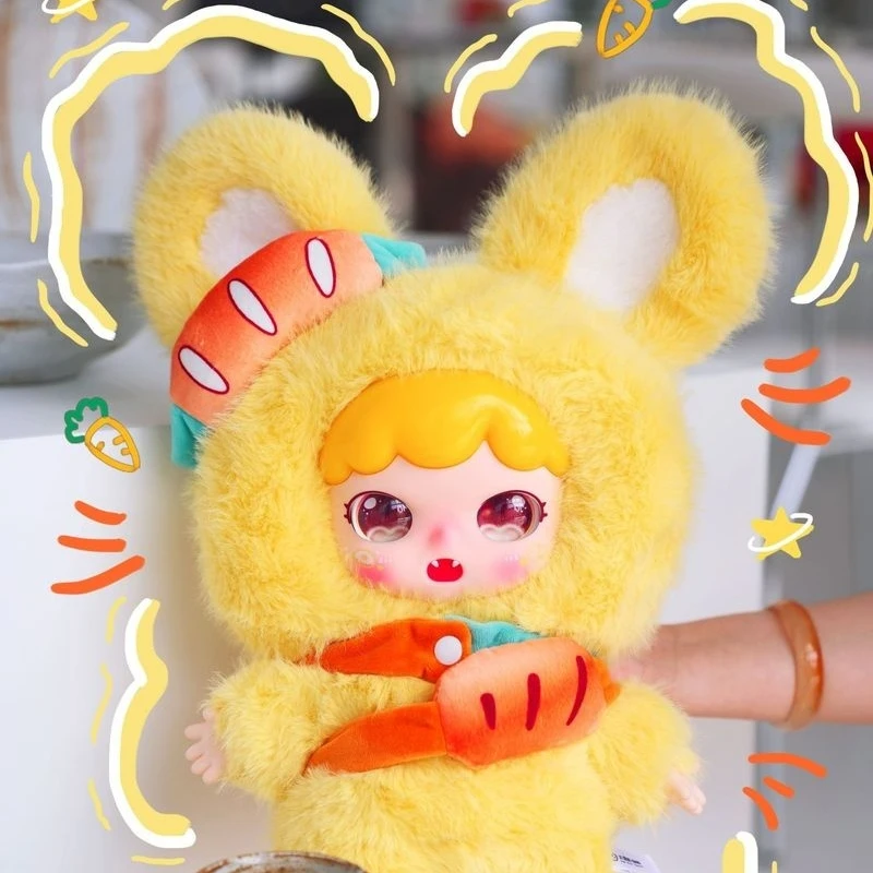 Oryginalna figurka Baby Three Joymiya Little Sweet Tooth z serii Dessert, blind box, urocza duża lalka, towarzysz do spania do sypialni, prezent dla ucznia.