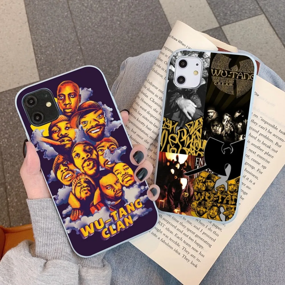 Hip-Hop Band W-Wu-Tang Phone Case For IPhone 14 11 12 13 Mini Pro Xs Max 8 7 6 6S Plus X XR Solid Candy Color Case