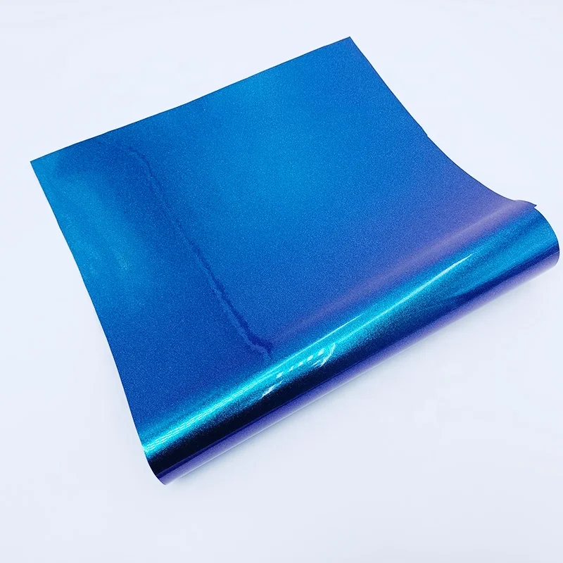

2025 1,52*17 метров фиолетовый синий ПЭТ супер глянцевый хамелеон автокраска автомобильная виниловая пленка цвета
