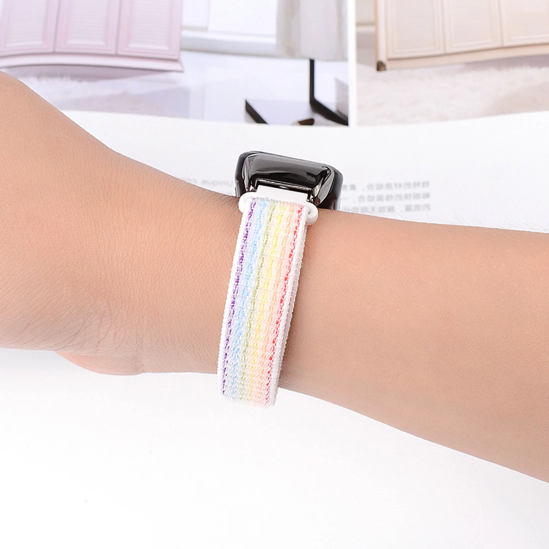 Nylon Strap for Huawei Band 7 / 6 Honor Band 6 Elastic Nylon Strap Fiber Replacement Wristband