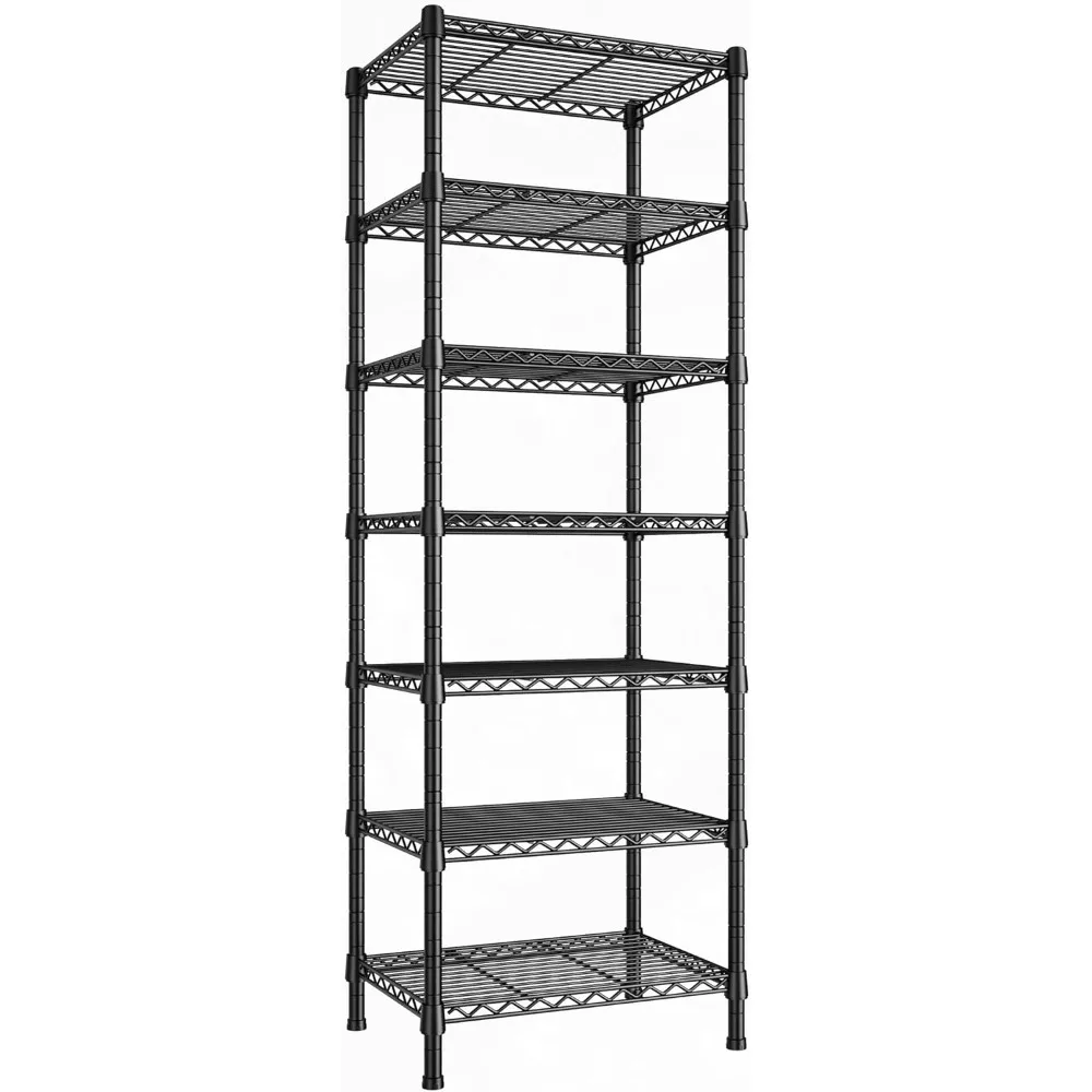 

7-Tier Metal Shelving Unit, 71’’H x 18’’W x 18’’D, 1176 LBS Weight Capacity, Adjustable Garage Shelving for Storage, Heavy Duty