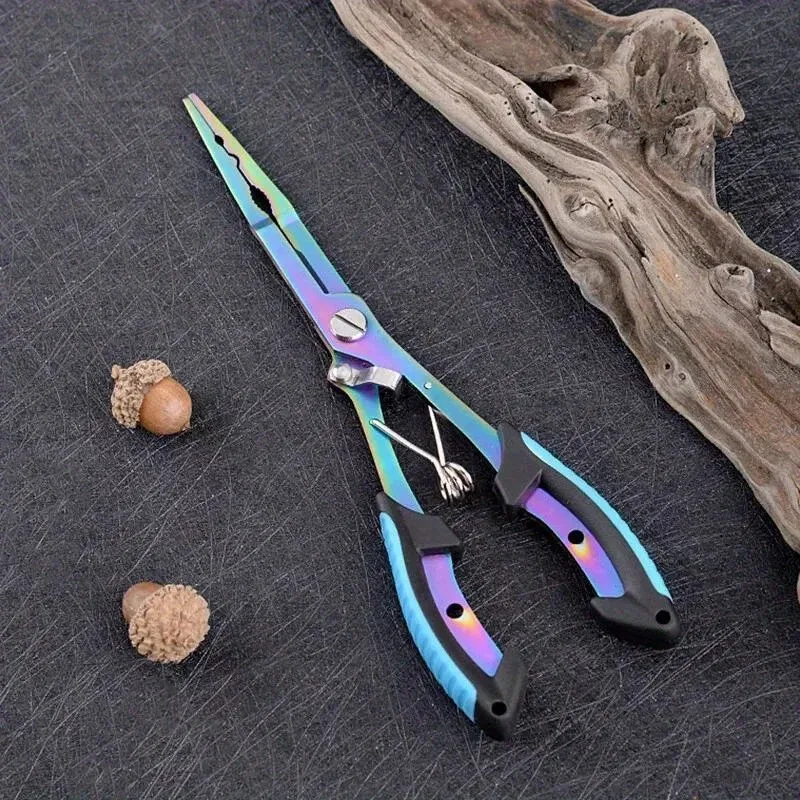 Fish Pliers Ergonomics Anti-slip High-strength Multifunctional Cut Fishing Line Fishing Tied Hooks Pliers Angling Equipment