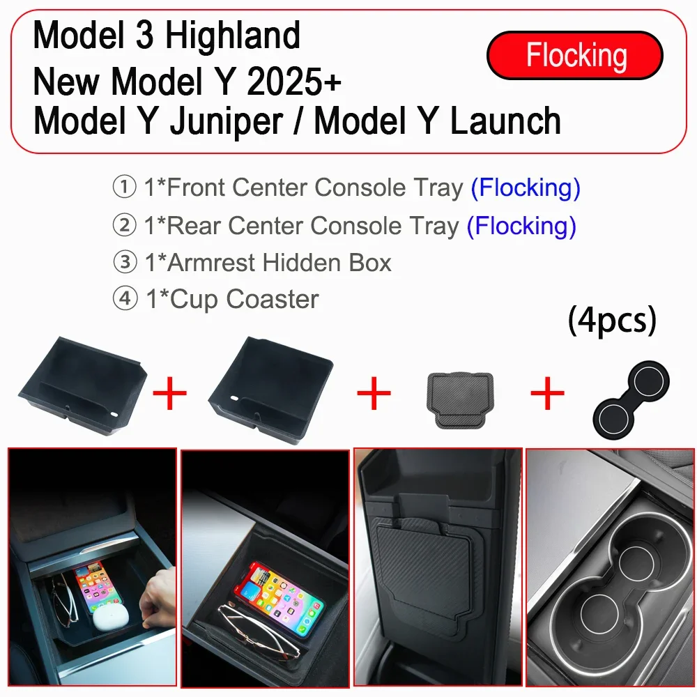 4pcs Flocking