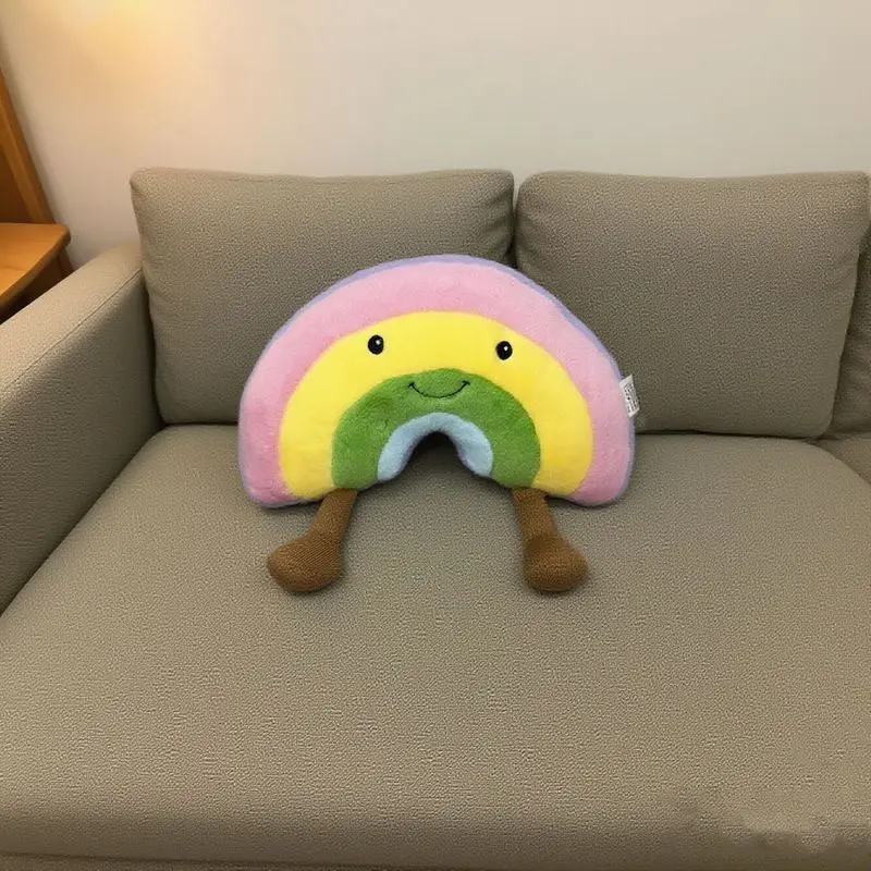 20*33cm pelúcia arco-íris brinquedos bonitos coloridos brinquedos de pelúcia dos desenhos animados para meninos meninas aniversário presente de natal