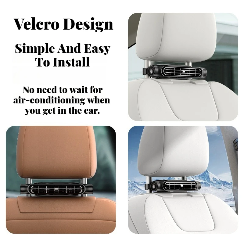 CF03 Car Seat Fan with 3-Speed Adjustment - Powerful Airflow, Quiet Operation & Compact Design for Vehicle Interior Cooling image 3