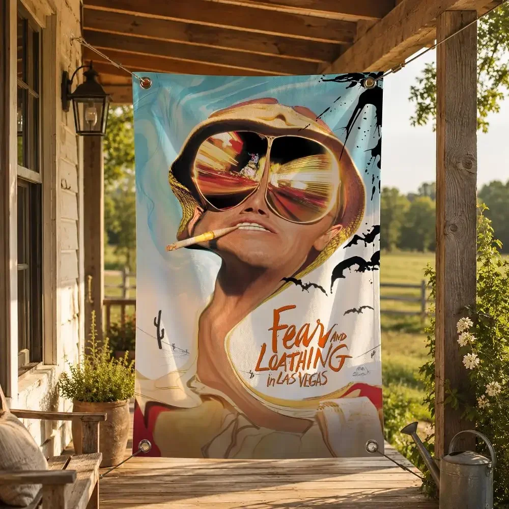 Band Fear and Loathing in Las Vegas Flags Decorative Banner for Indoor Outdoor Wall Garden Yard Porch Patio Home Party Decor view 2