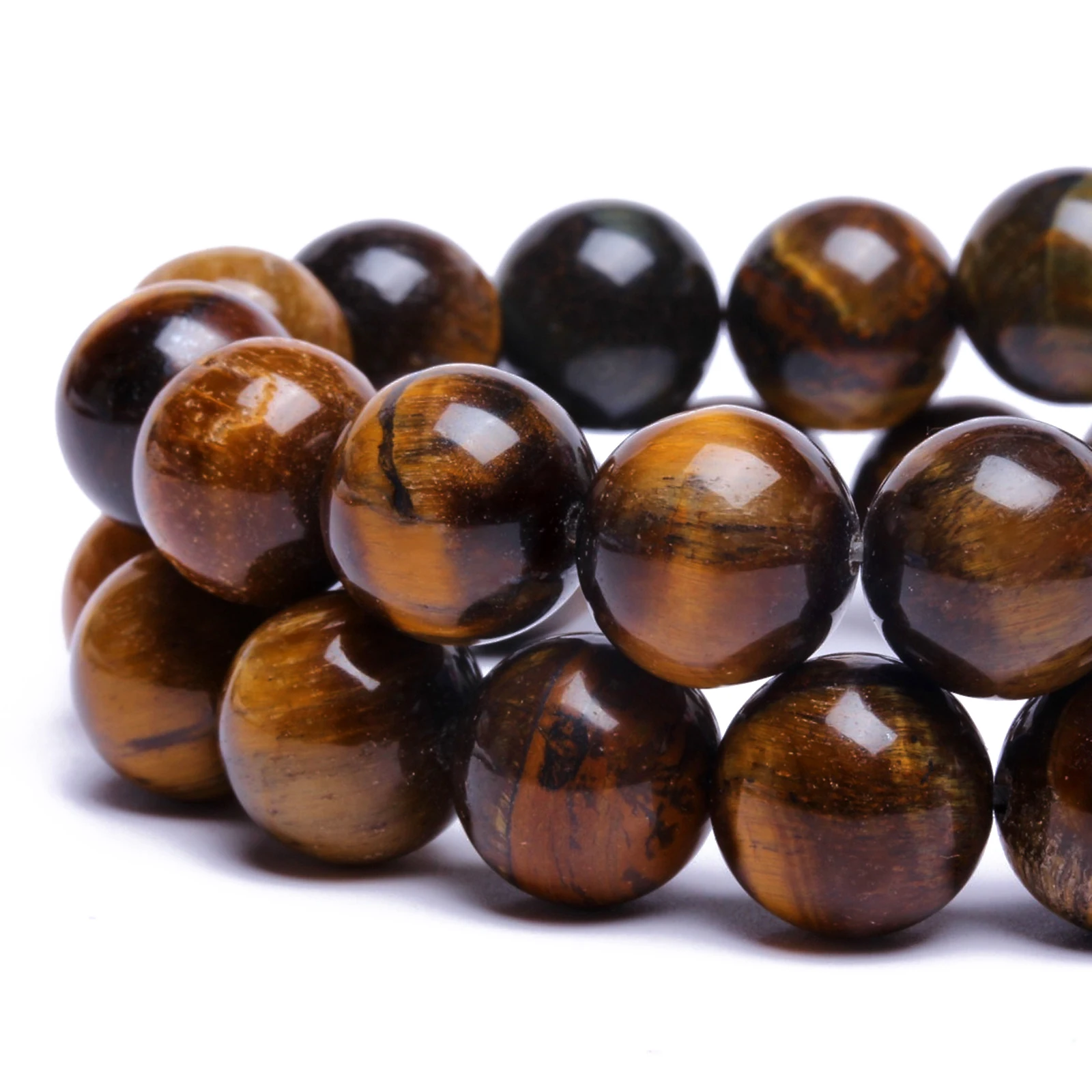 1 bag 4/6/8/10/12mm Natural Stone Tiger Eye Round Loose Mineral Beads For Jewelry Making DIY Bracelet Accessories