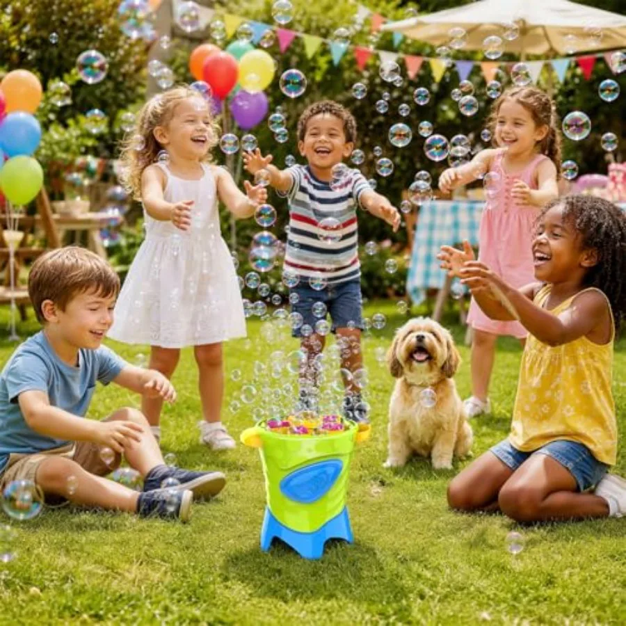 Automatic Bubble Machine with 8 oz and 33.8fl oz Bubble Solutions