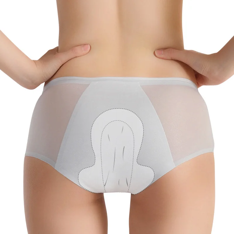 Calcinha menstrual para mulheres, cuecas à prova de vazamento, lingerie algodão, absorvência, roupa íntima fisiológica confortável, cuecas menstruais