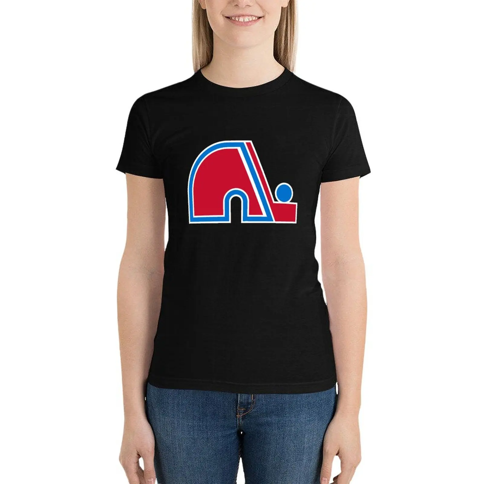 

Quebec Nordiques Vintage Logo T-Shirt cute clothes tops summer clothes oversized t shirts for Women