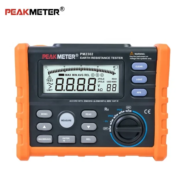 

Whole-selling Lowest Price Peakmeter MS2302 Earth Ground Resistance Tester High Performance Meter