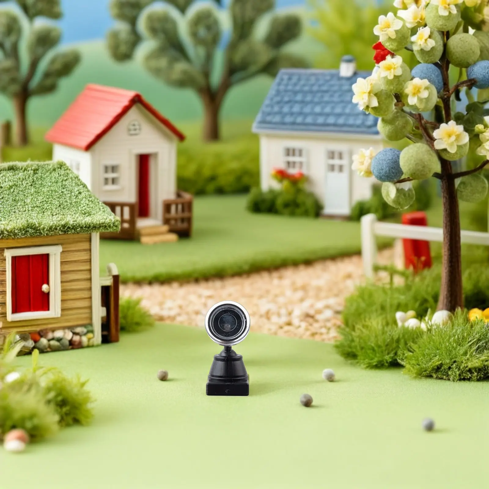 2Pcs Railroad Signal Light Sturdy Plastic Metal Mini Spotlight for Sand Table Landscape Train Layout Scene Decoration view 2