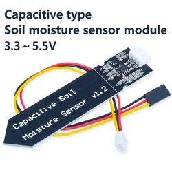 5/20/100PCS Capacitive Soil Moisture Sensor Module Not Easy to Corrode Wide Voltage Wire 3.3~5.5V Corrosion Resistant W/ Gravity