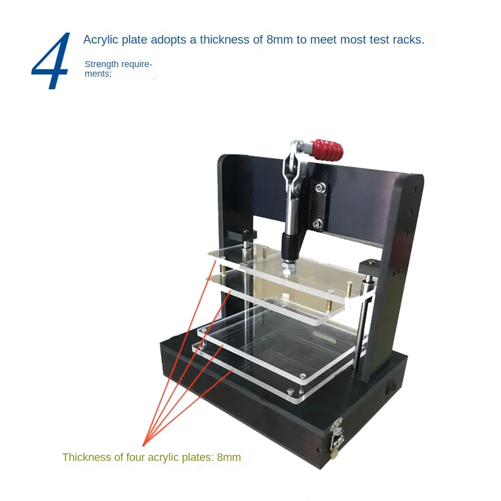 PCB Universal Test Stand PCBA Test Rack Embryo Frame Testing Jig DIY Circuit Board Fixture 180x160MM With 4 Acrylic Board