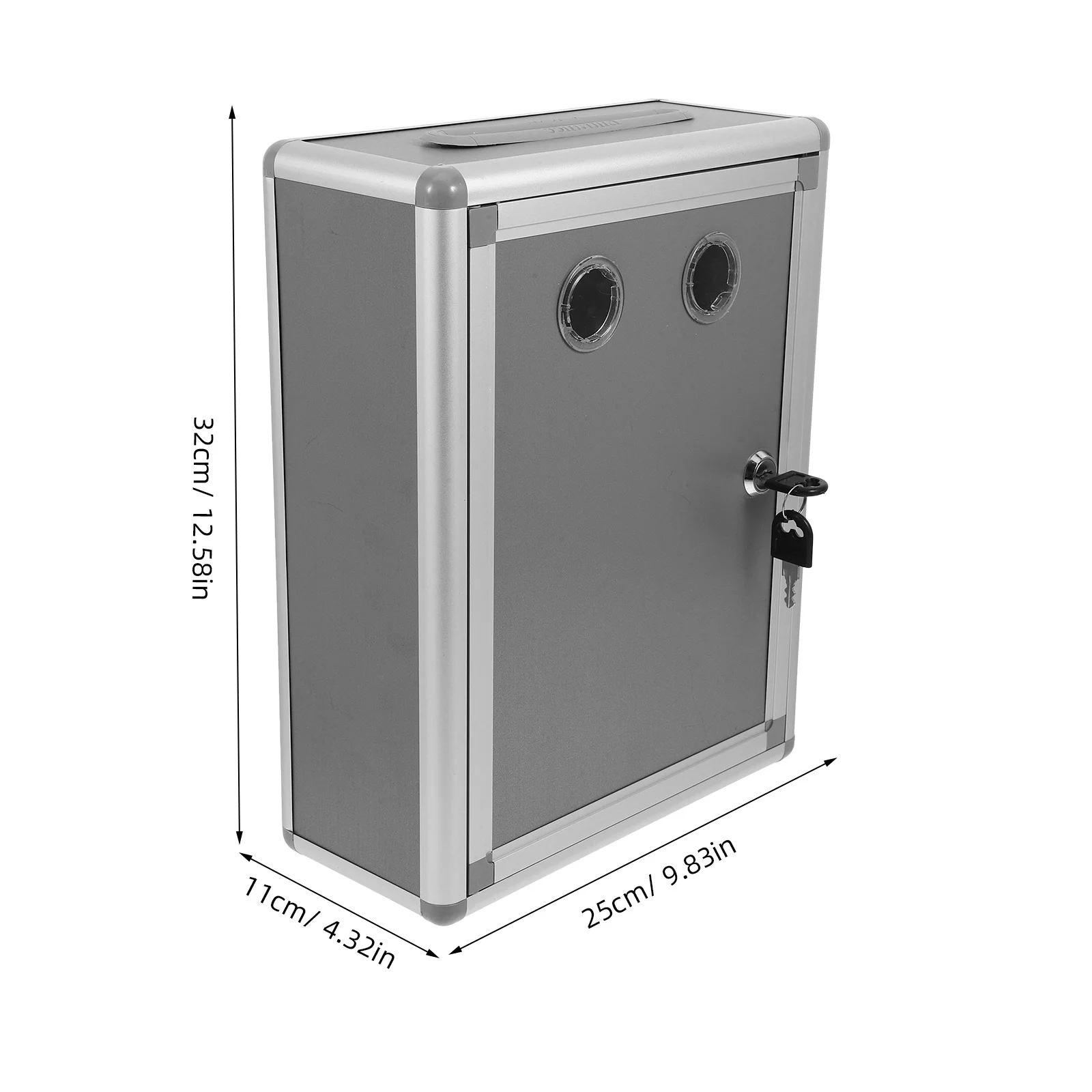Aluminum Alloy Wall Mount Letter Box Locking Mailbox For Outdoor Indoor Use Suggestion Collect Bin Office Storage