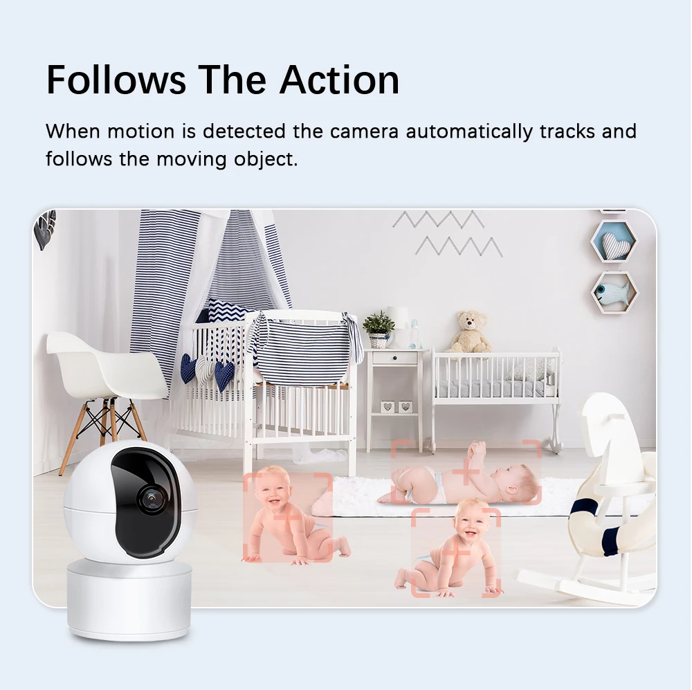 N_eye 8MP 4K/1080P HD Home Security IP Camera Two Way Audio Wireless Camera Night Vision CCTV WiFi Camera Baby Monitor Pet cam