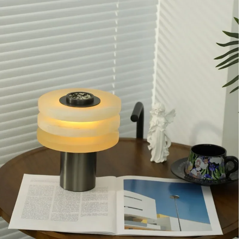

Desk lamp, marble ambient light, USB charging, wireless touch, dim adjustable, desk, tea room, table lamp, gift, bedside lamp