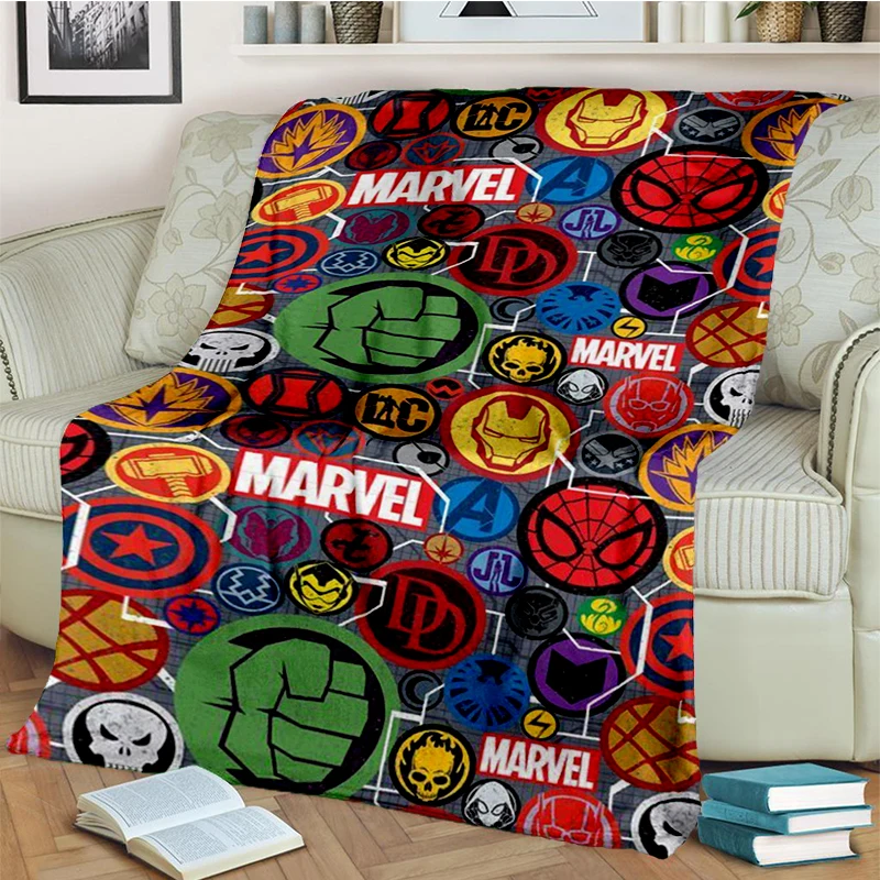 2025 New Cartoon Marvel Spider Man Superhero Soft Plush Blanket,Flannel Throw Blanket for Living Room Bedroom Bed Sofa Cover Kid