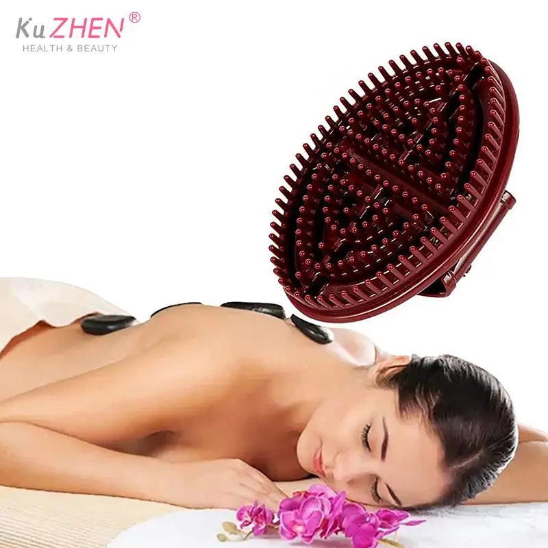 Massage Brush Body Massager Brush Gua Sha Scraping Board Massage Brush Scrapper Anti Cellulite Slimming Relaxing Scrub Massager