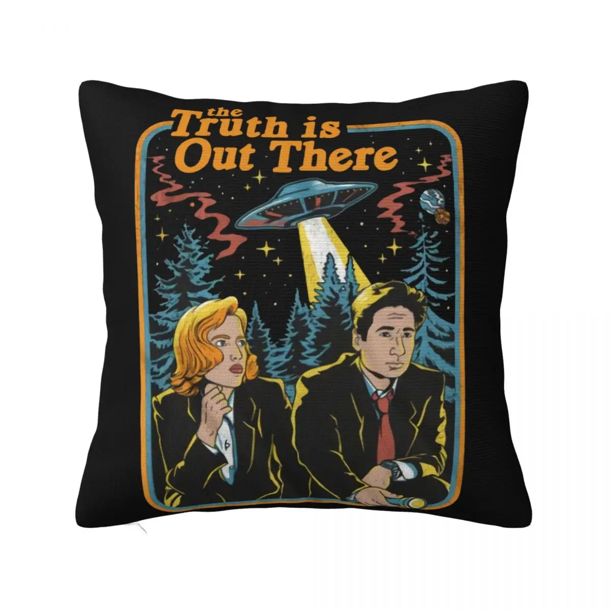 The X Files Science Fiction Tv Retro Picture Full Color Adult New Design Middle Aged Pillow Case