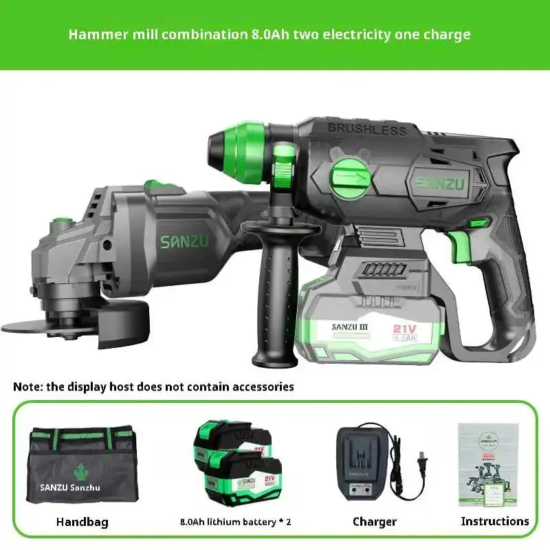 Dual-Purpose Lightweight Electric Hammer Impact Drill Multi-Functional Rechargeable Concrete Electric Drill Brushless