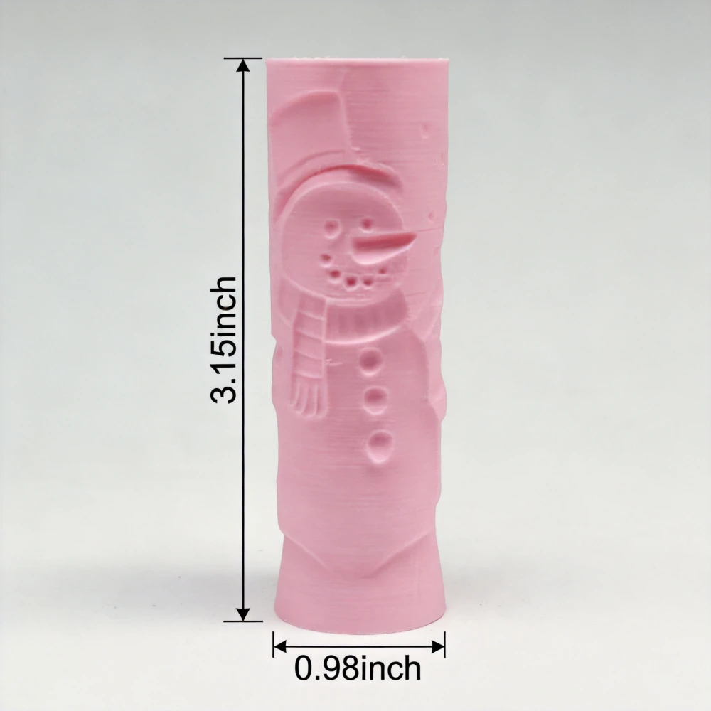 DIY Töpferwerkzeug - PLA Tannenwald-Schneemann-Muster Ton-Relief-Texturroller für Polymer-Ton, Keramik und mehr – Detail 2