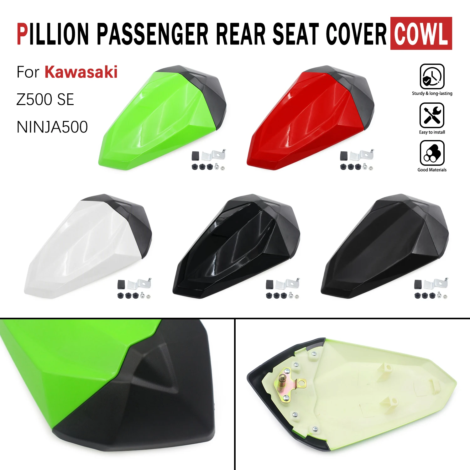 For Kawasaki Z500 SE NINJA500 NINJA 500 2024 2025 2026 Pillion Passenger Rear Seat Cover Cowl Solo Fairing Motorcycle Part