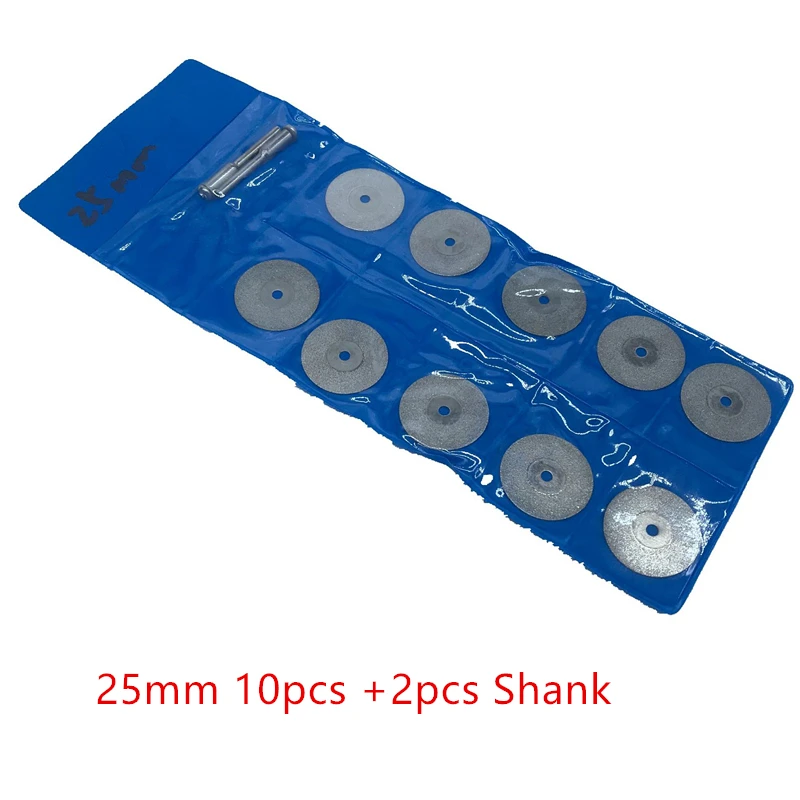 Jrealmer 10pcs/bag 16-60mmm Diamond Cutting Discs For Rotary Tool Dremel Stone Blade