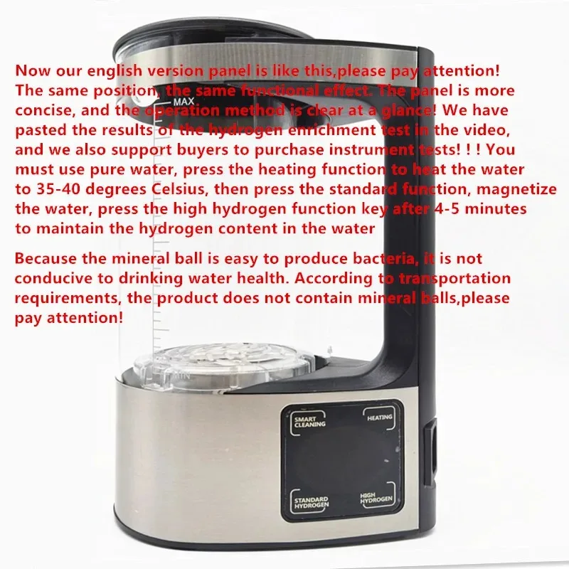 100-240V 2L Electric Hydrogen Rich  Kettle Water Ionizer Machine  Filter Drink Hydrogen Water Generator