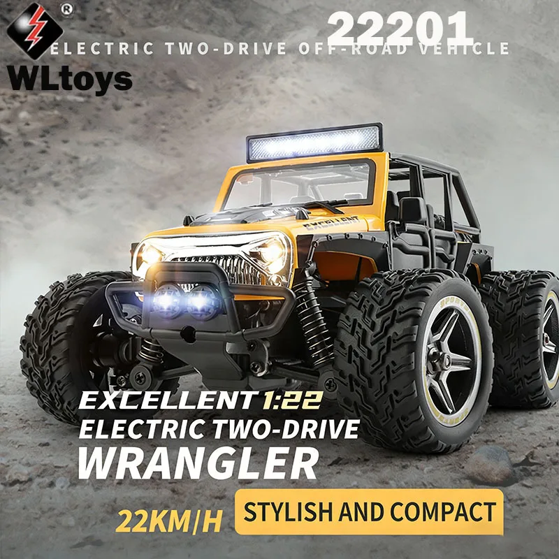 

Wltoys 1/22 22201 Remote Control Car 2.4G Light Truck 2WD Off-Road Crawler Outdoor Toy for Children and Adults