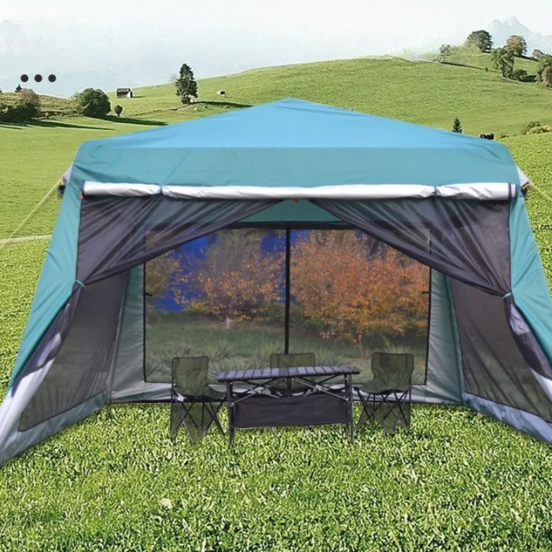 Outdoor Sunscreen Portable Folding Tent Beach Family Large Mountaineering Waterproof Tent Tourist Parties Nature Hike Tents