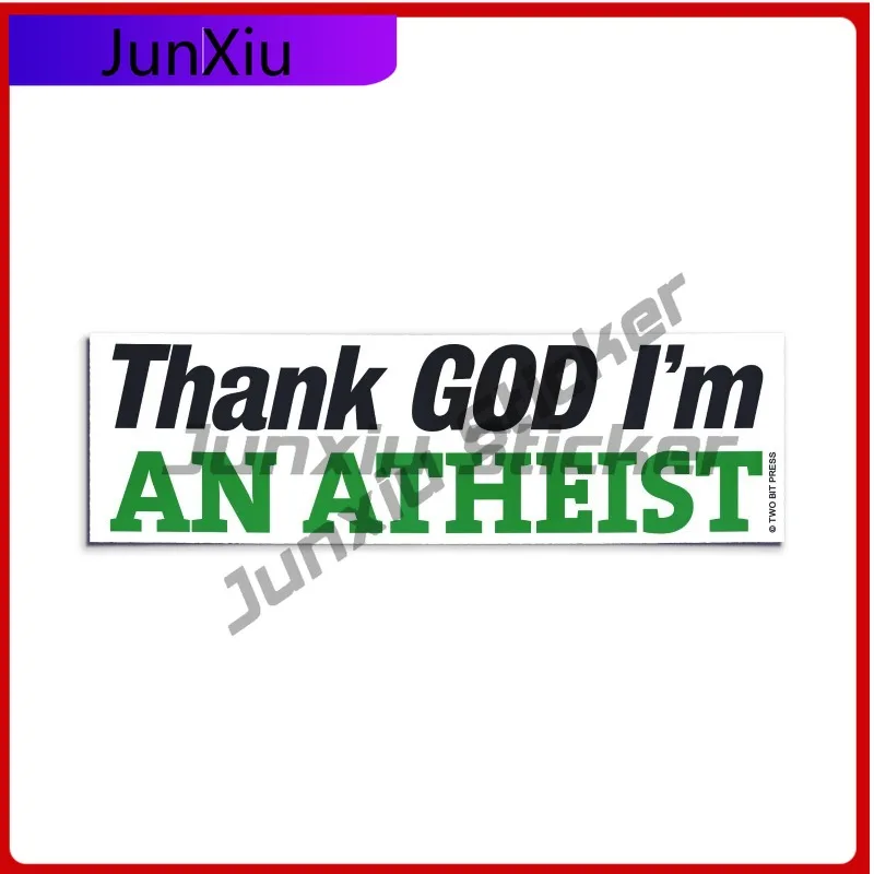 

Thank God I'M Funny Window Anti Scratch Decal an ATHEIST Bumper Sticker Funny Vintage Style Vinyl Trendy Anime Truck