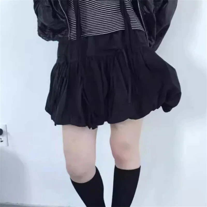 

Корейская пышная юбка-баллон с эластичным поясом и завязками, милый и стильный дизайн с тюльпановым подолом, мини-силуэт для женщин и подростков, для уличного стиля, вечеринок, свиданий, в подарок