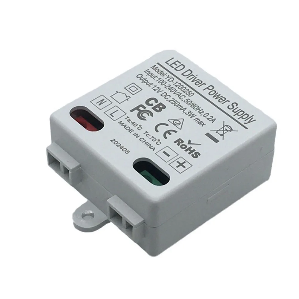 

1PC DC12V 3W LED Driver Power Supply AC100-240V 50-60Hz Safeguards Against Overload,over-voltage,short Circuits,overheating