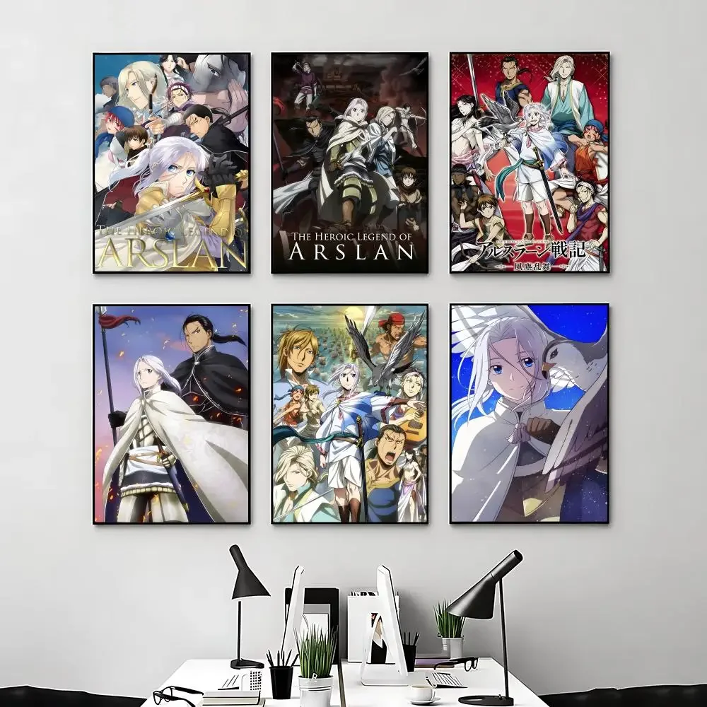 Póster del anime The Heroic Legend of Arslan, decoración para habitación de anime, decoración para la pared, mochila, arte musical para pared interior