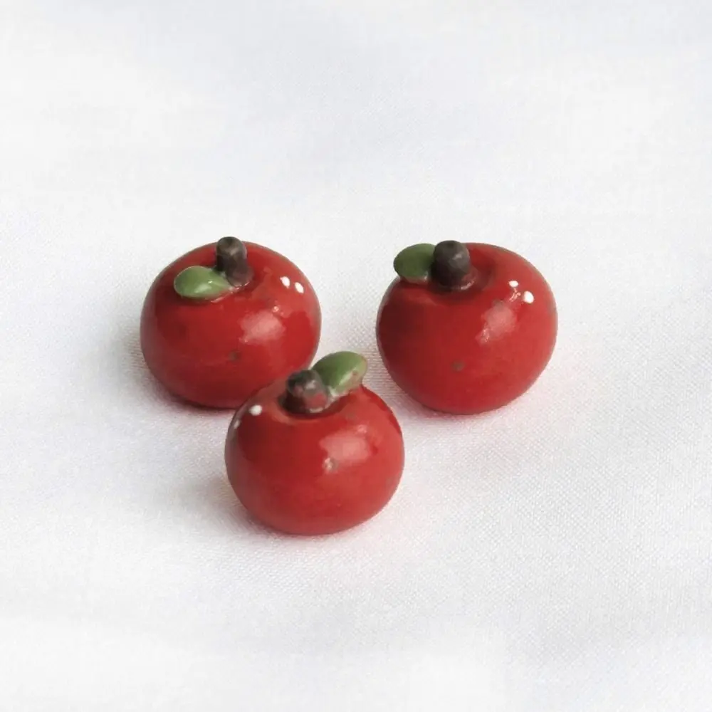 3PCs Stainless Steel Ceramic Matcha Sifter Beads Food-Safe Material Rolling Beads Mini Ceramic Beads Fine Mesh Cute Fruit Shape