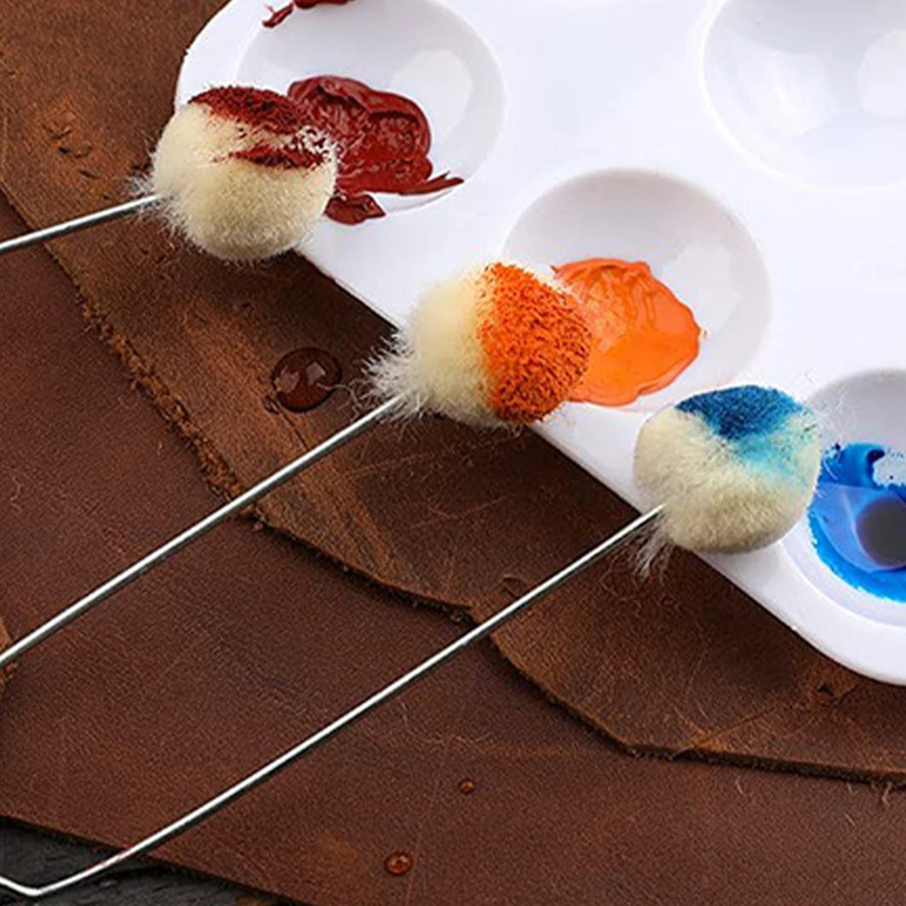 

100Pcs Wool Daubers for Dye Metal Handle Uniform Coloring Effect Efficient Time Saving Tool Wool Daubers