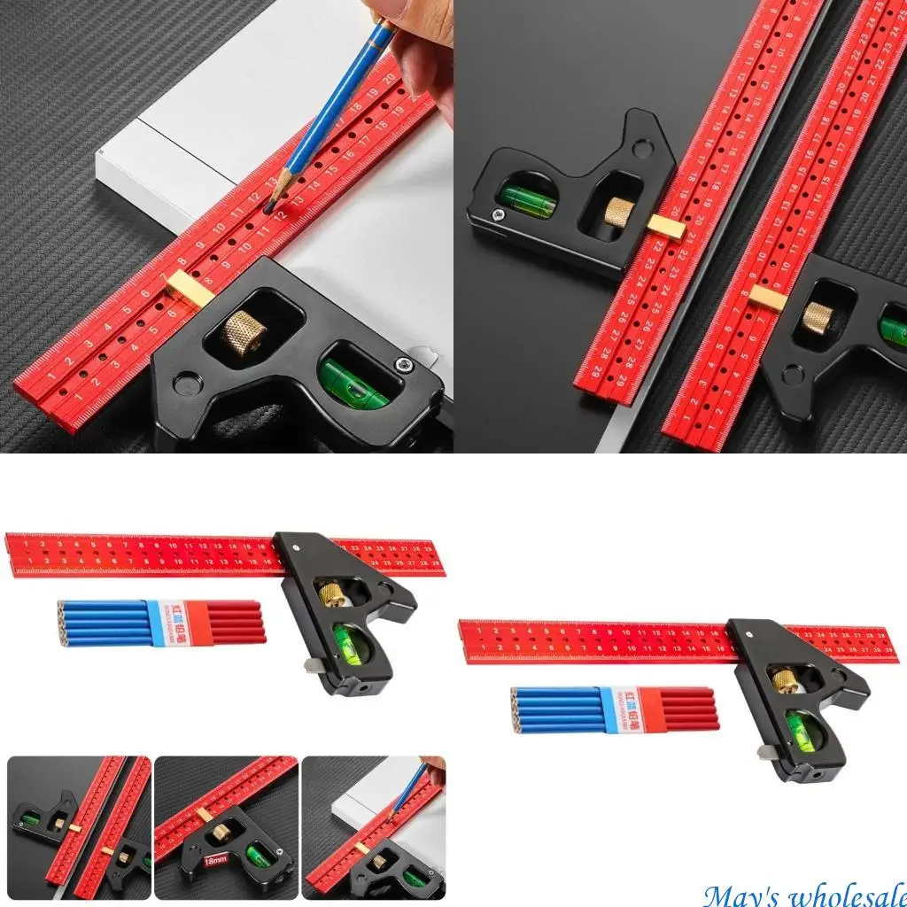 

Convenient Woodworker's Essential Measuring Tool Set With 10 Carpenter Pencils 448A