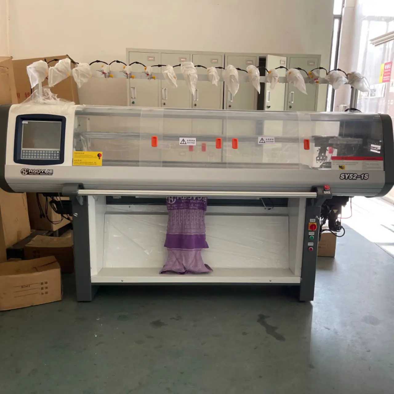 Automatic 52 Inch Computerized Flat Knitting Machine Single System Simple Machine