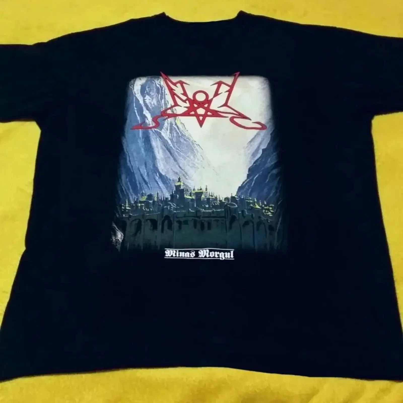 Summoning Minas Morgul Atmosphärisches Black-Metal-T-Shirt in den Größen S bis 5XL, ILS188, Vintage, gewaschen, dehnbar, modisch, atmungsaktiv, stilvoll